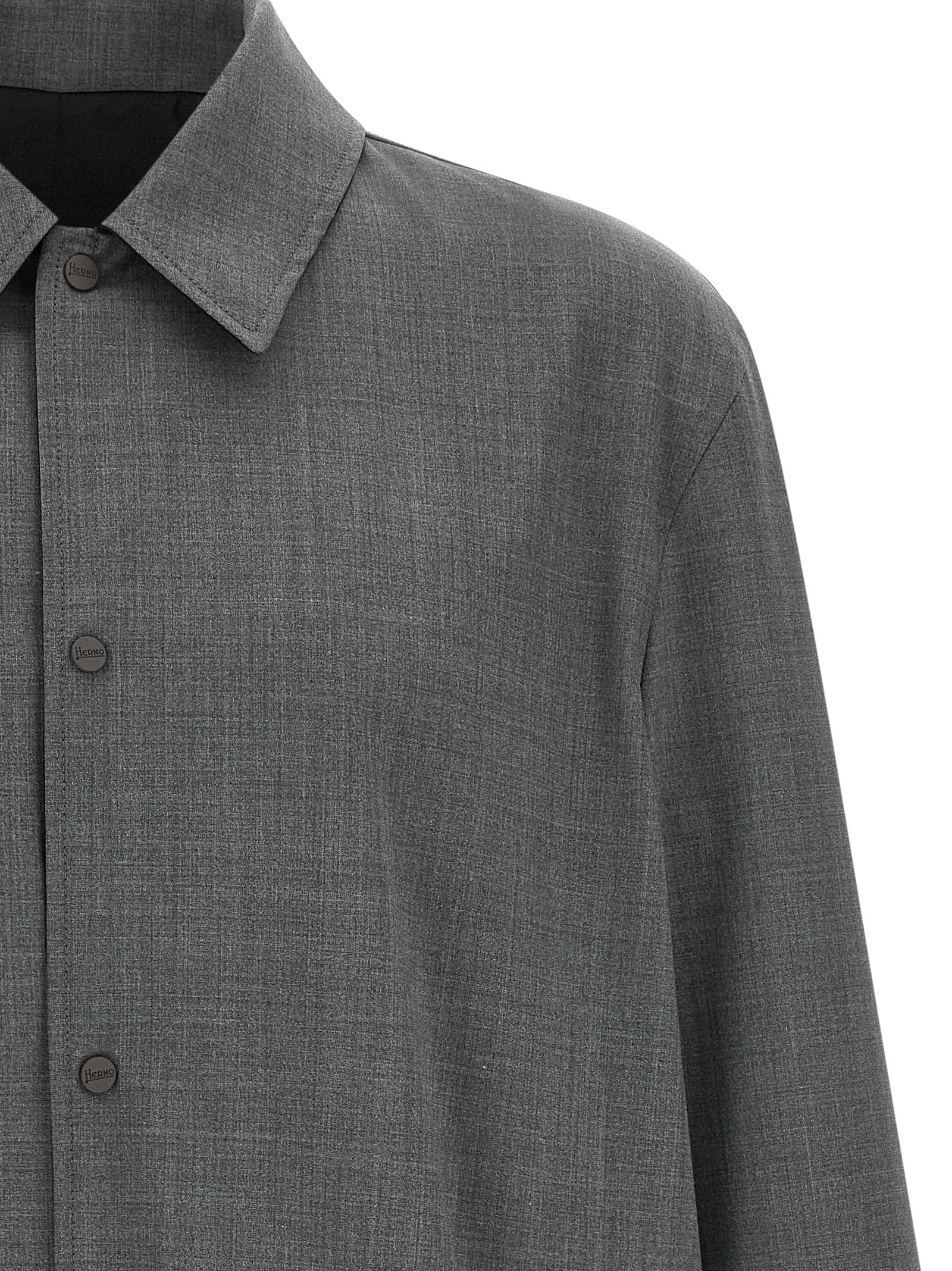 Herno 64% Polyester coat in gray — view 4