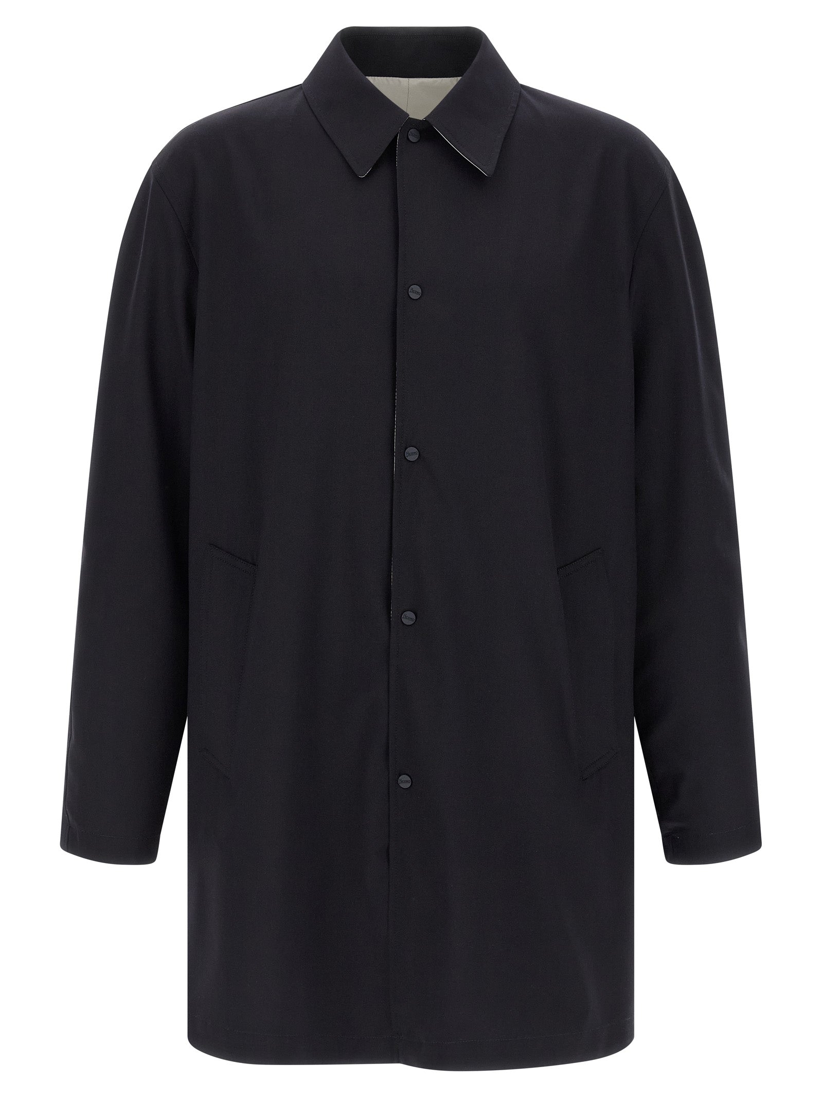 Herno 64% polyester coat in black