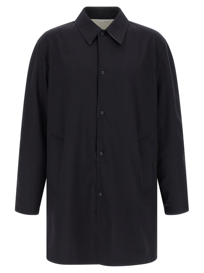 Herno 64% polyester coat in black