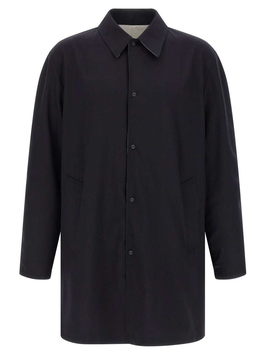 Herno 64% polyester coat in black