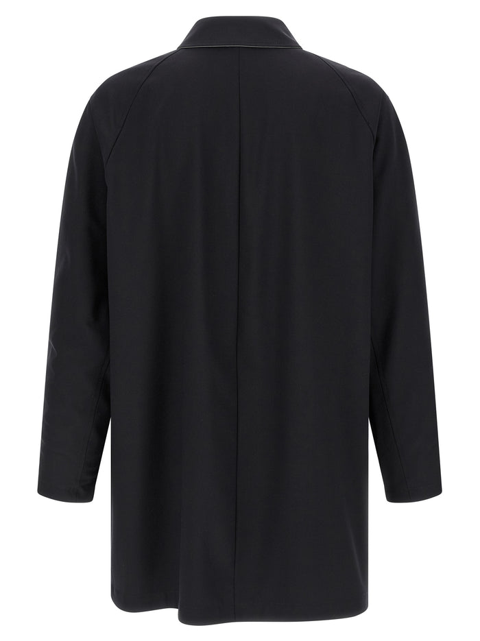 Herno 64% polyester coat in black — view 2