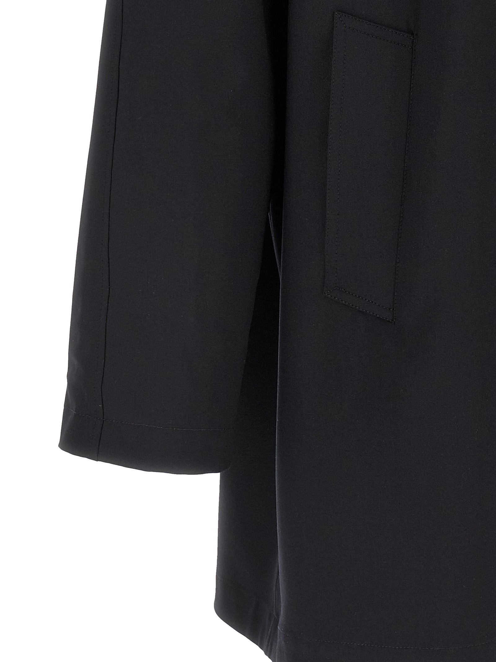 Herno 64% polyester coat in black — view 4