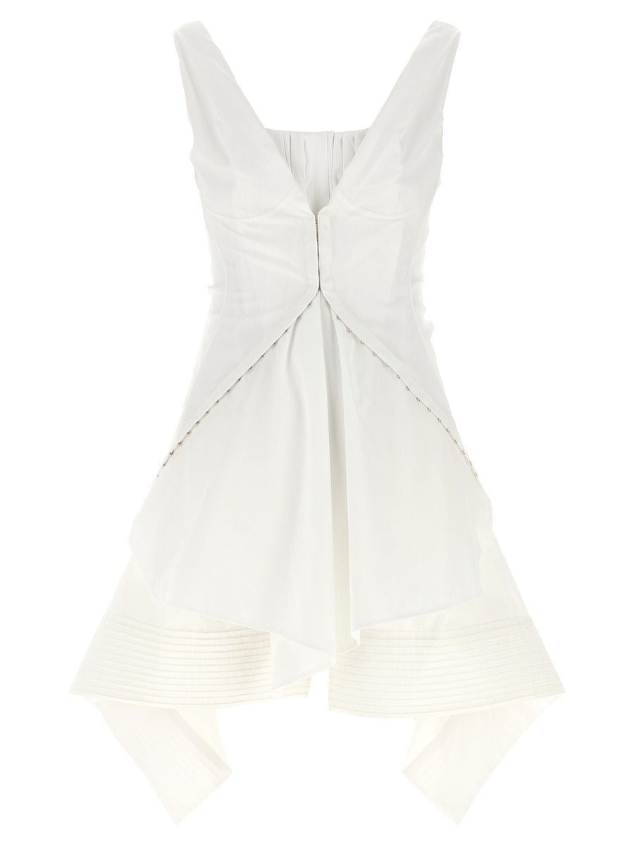 Alexander McQueen 100% cotton dress in white