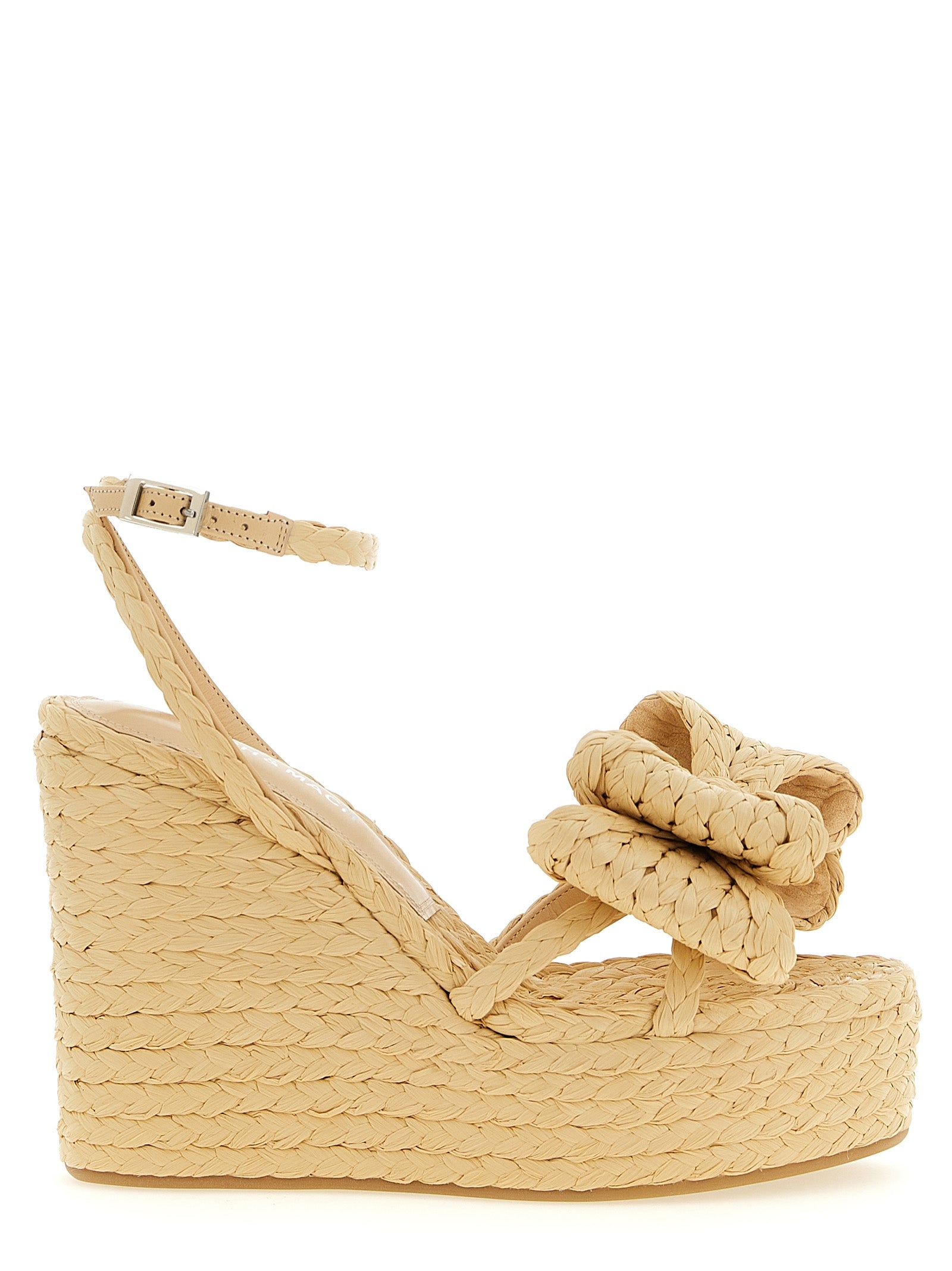 Mach & Mach 100% Raffia sandal in beige