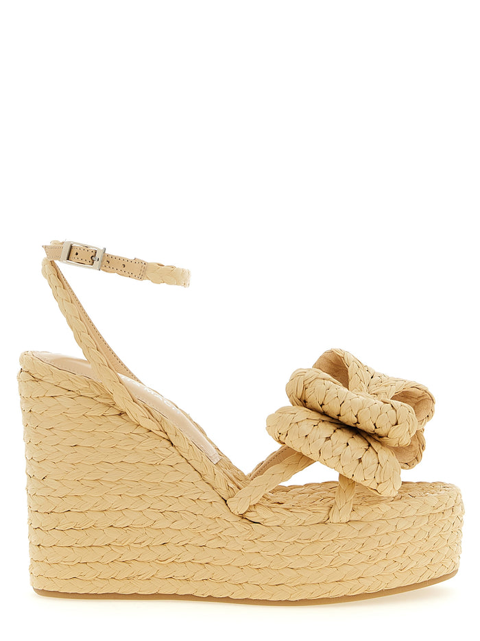 Mach & Mach 100% Raffia sandal in beige