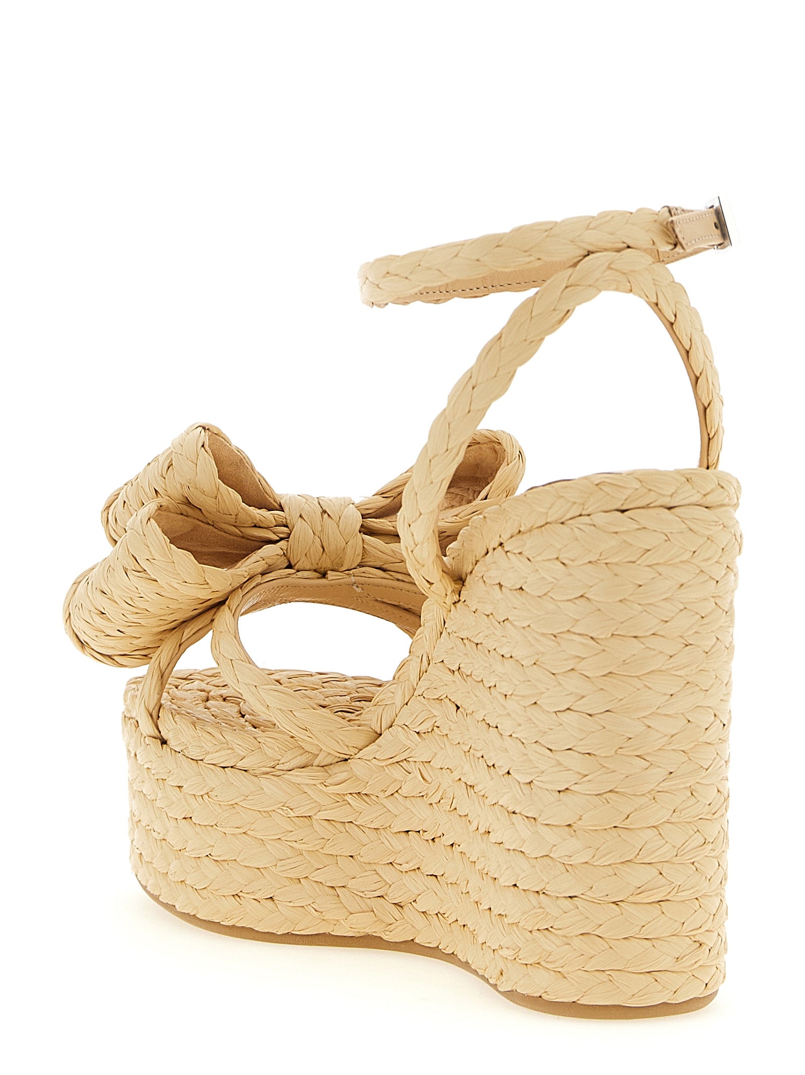Mach & Mach 100% Raffia sandal in beige — view 3