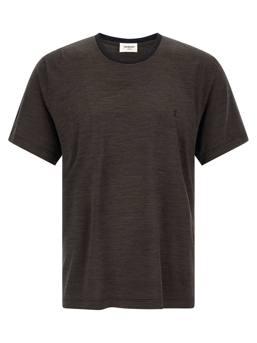 Saint Laurent 100% Wool t-shirt in brown