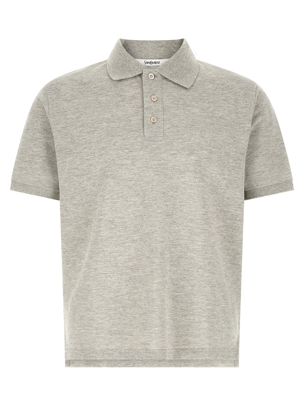 Saint Laurent 100% Cotton polo in gray