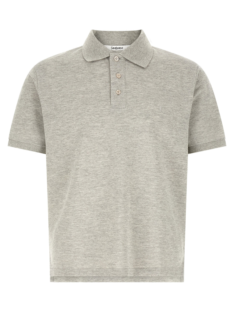 Saint Laurent 100% Cotton polo in gray