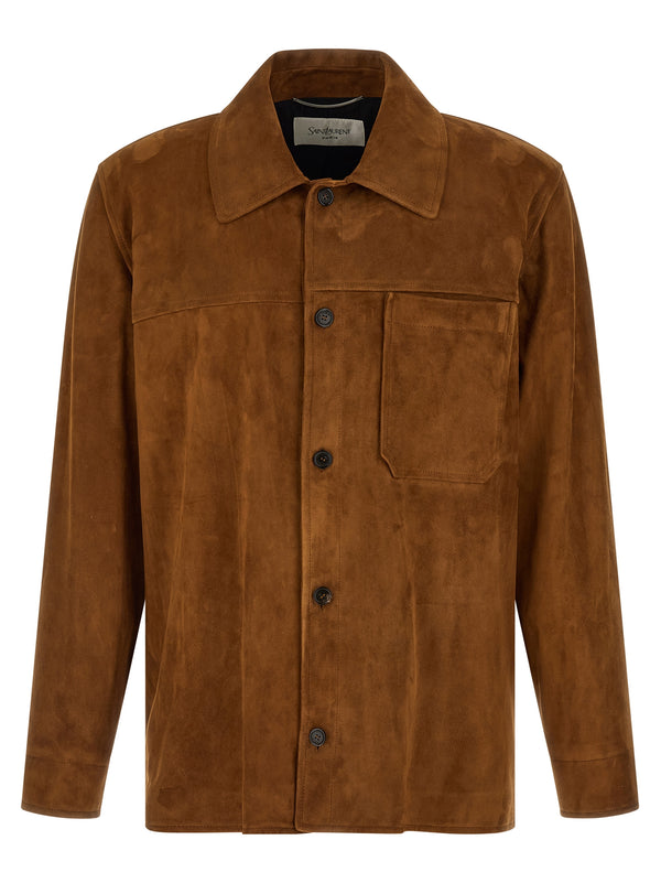Saint Laurent 100% Lamb Leather jacket in brown
