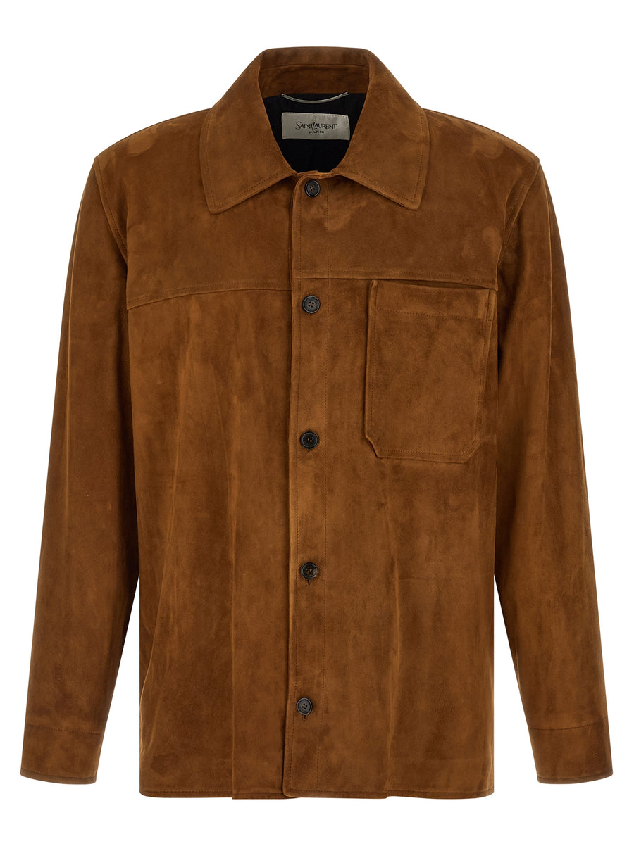 Saint Laurent 100% Lamb Leather jacket in brown