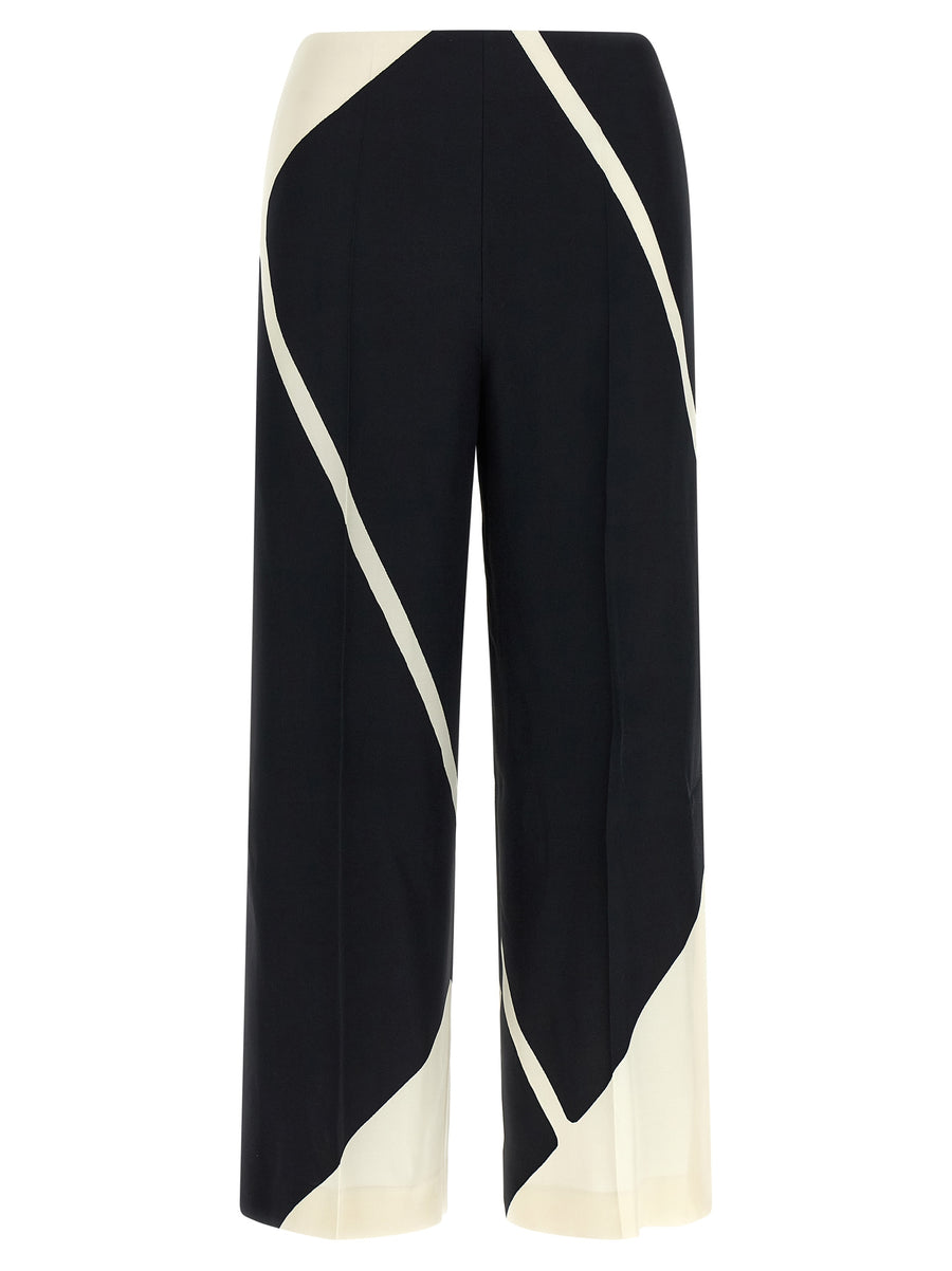 Alberta Ferretti 100% viscose trousers in black