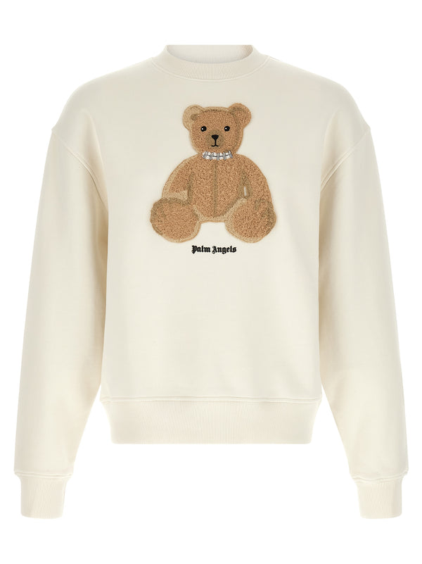 Palm Angels 100% cotton sweatshirt in white