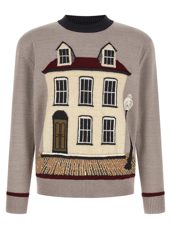 Junya Watanabe 53% silk sweater in gray