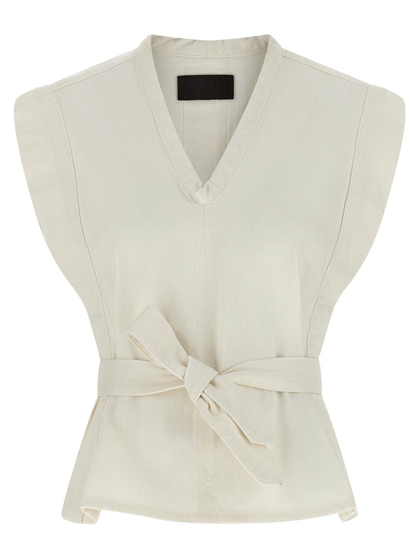 Lemaire 100% Cotton vest in white