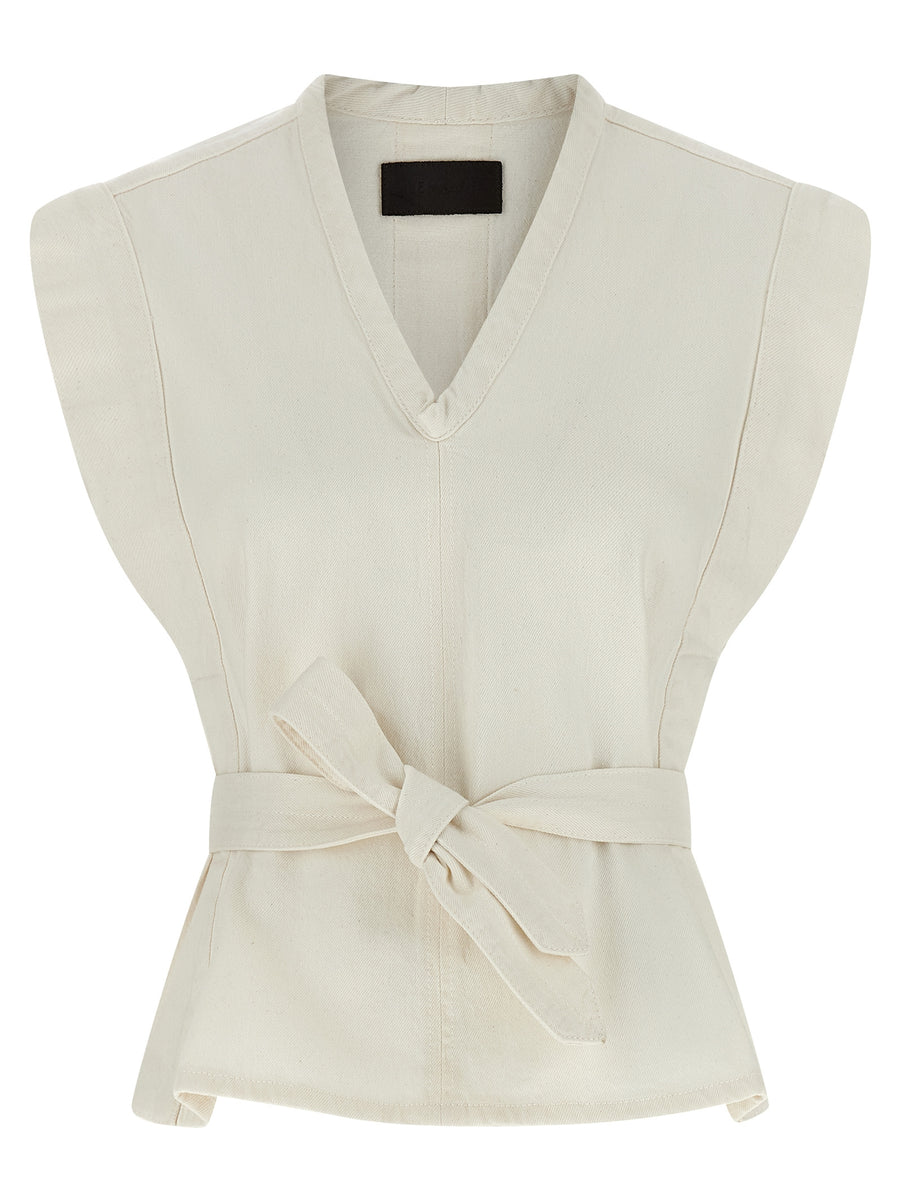 Lemaire 100% Cotton vest in white