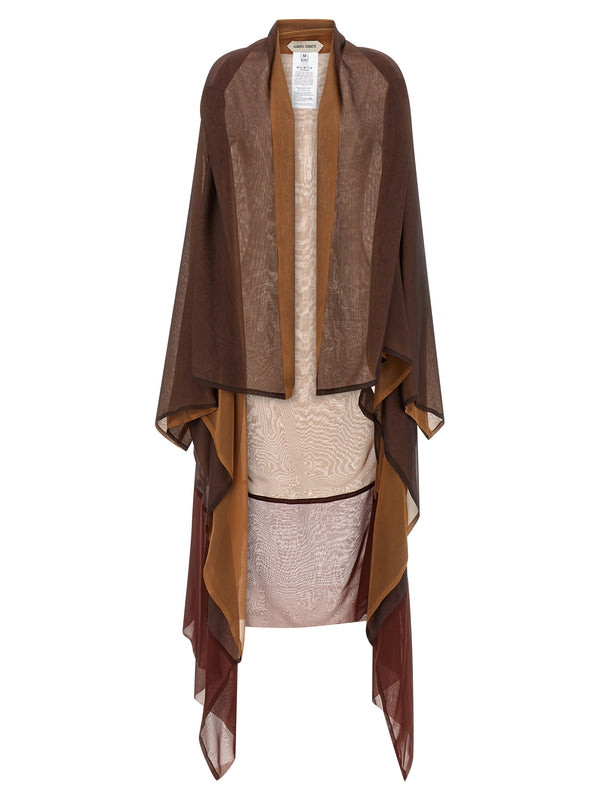 Alberta Ferretti 100% Silk cardigan in brown