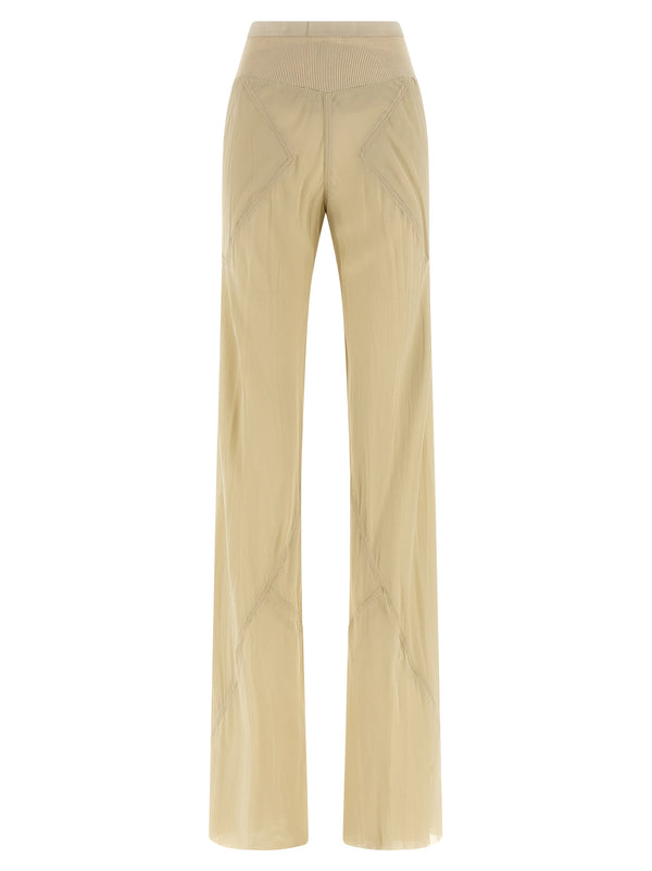 Rick Owens 100% Silk trousers in beige