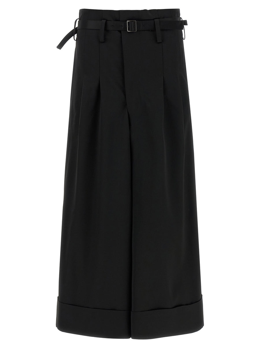 Junya Watanabe 57% acetate trousers in black