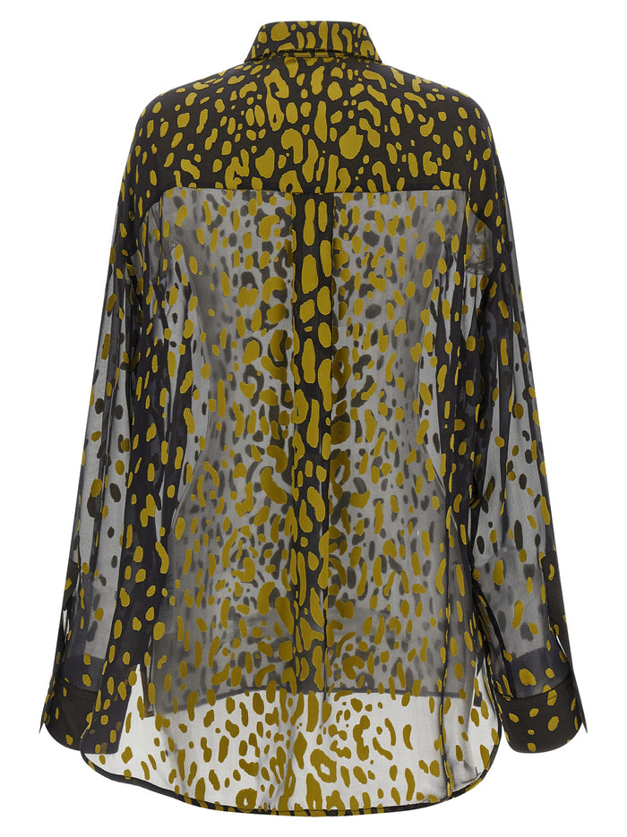 Ferragamo 64% Silk blouse in brown — view 2