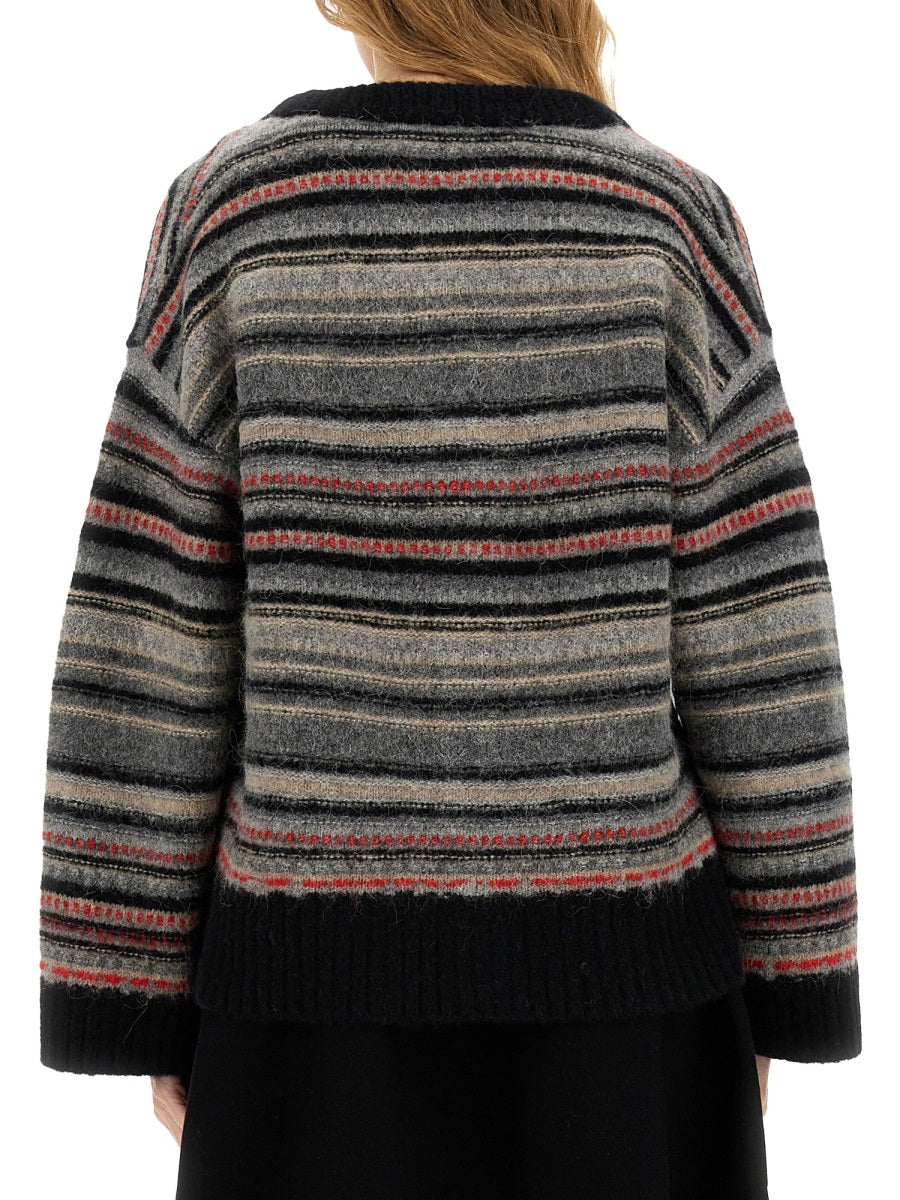 Boxy Fit Cardigan Multicolour Alpaca Jumpers