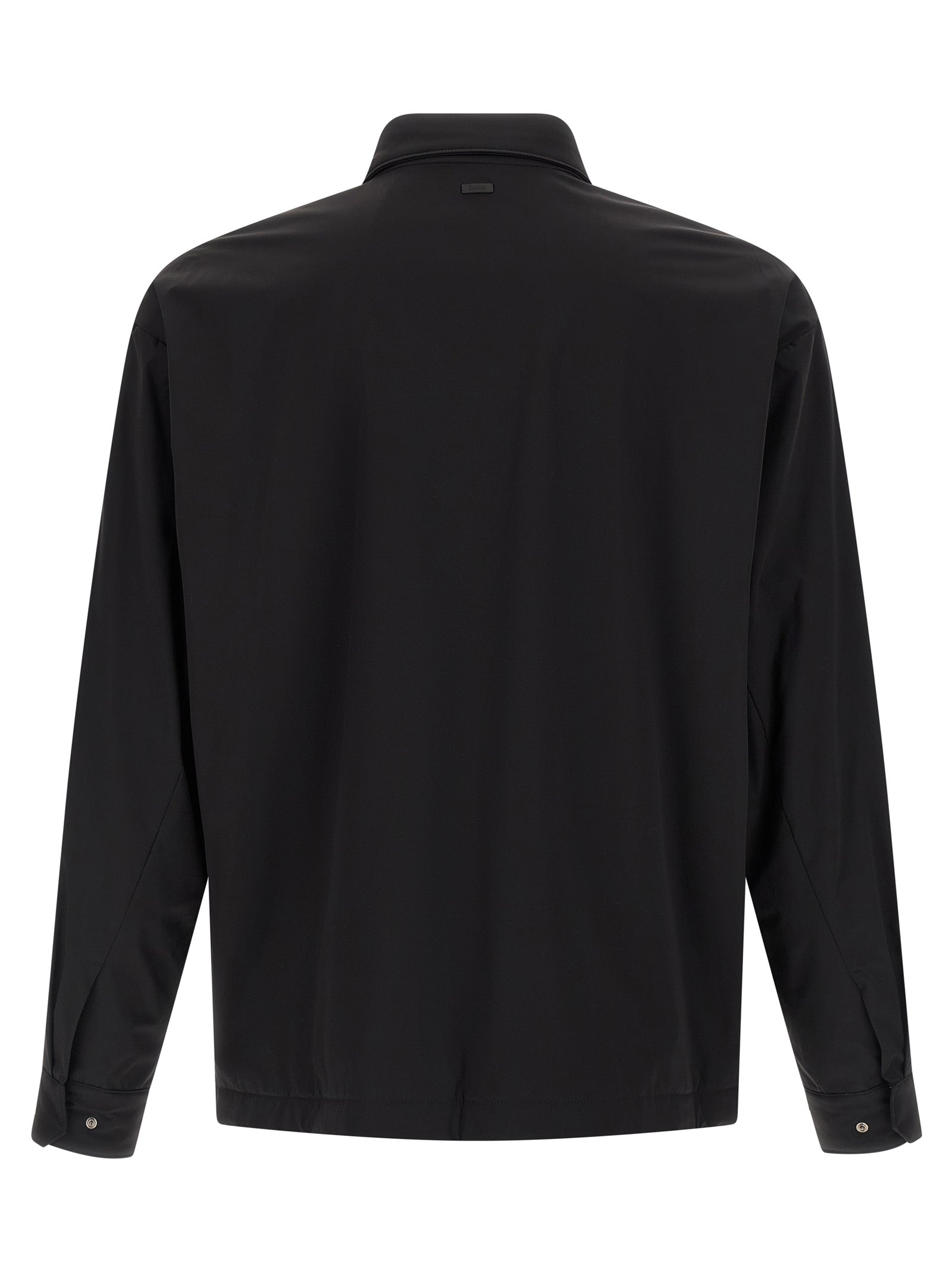 Herno 78% Polyamide overshirt in black — view 2