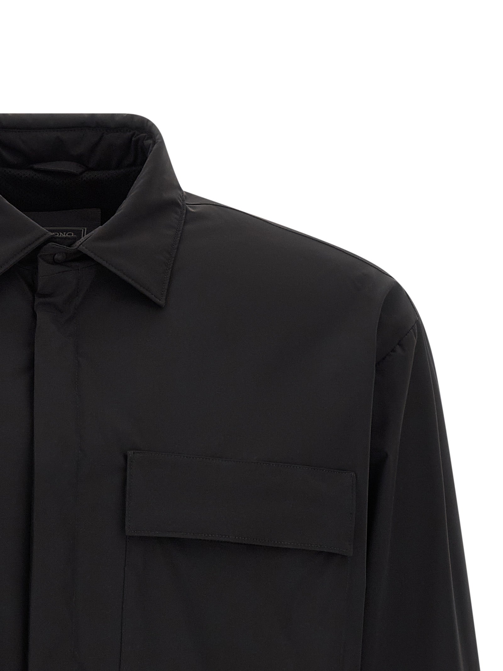 Herno 78% Polyamide overshirt in black — view 3