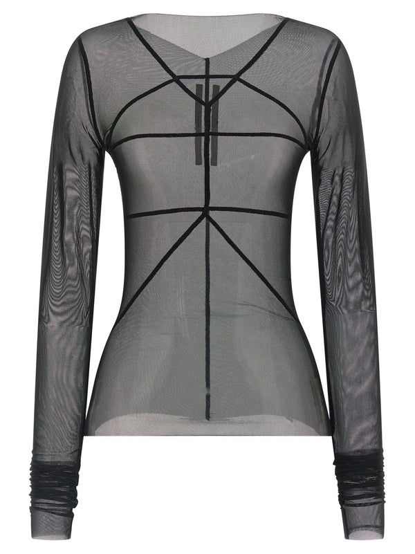 Rick Owens 93% nylon tunic in black
