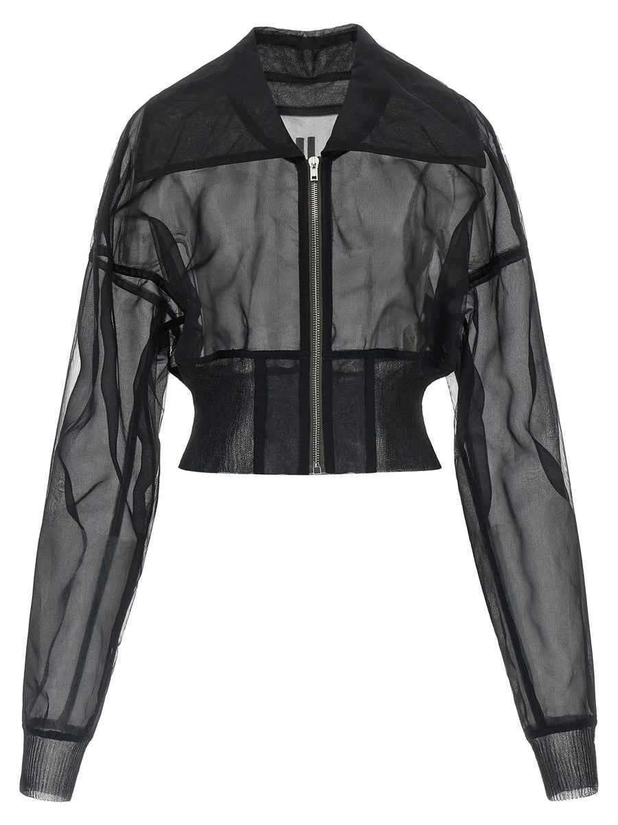 Rick Owens 100% nylon jacket in black