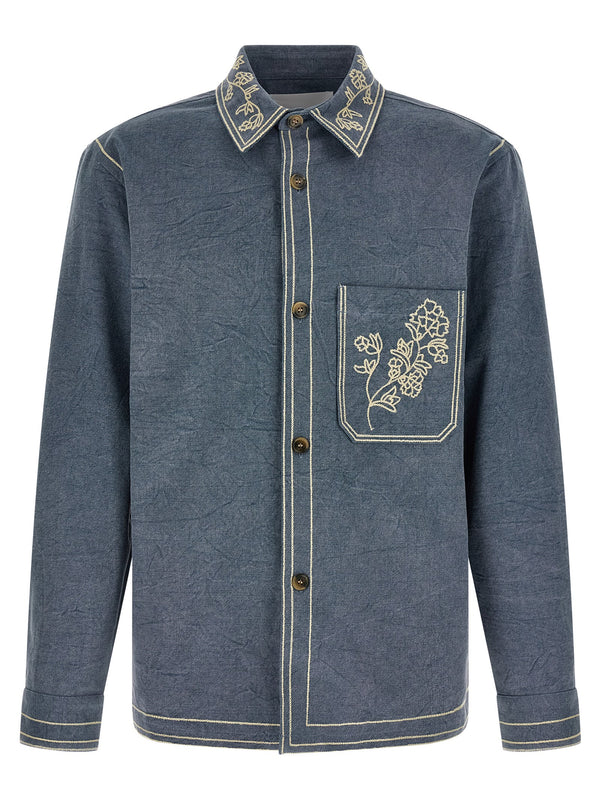 Marant 100% Cotton overshirt in blue