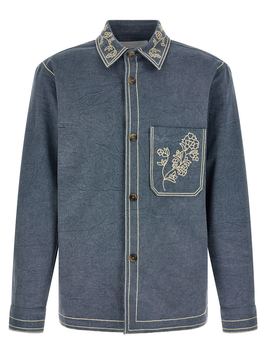 Marant 100% Cotton overshirt in blue