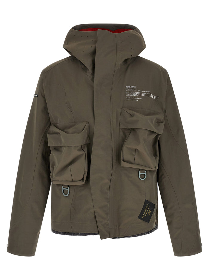 Undercover 100% Nylon parka in gray