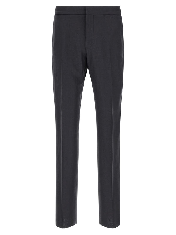 Zegna 100% Linen trousers in blue