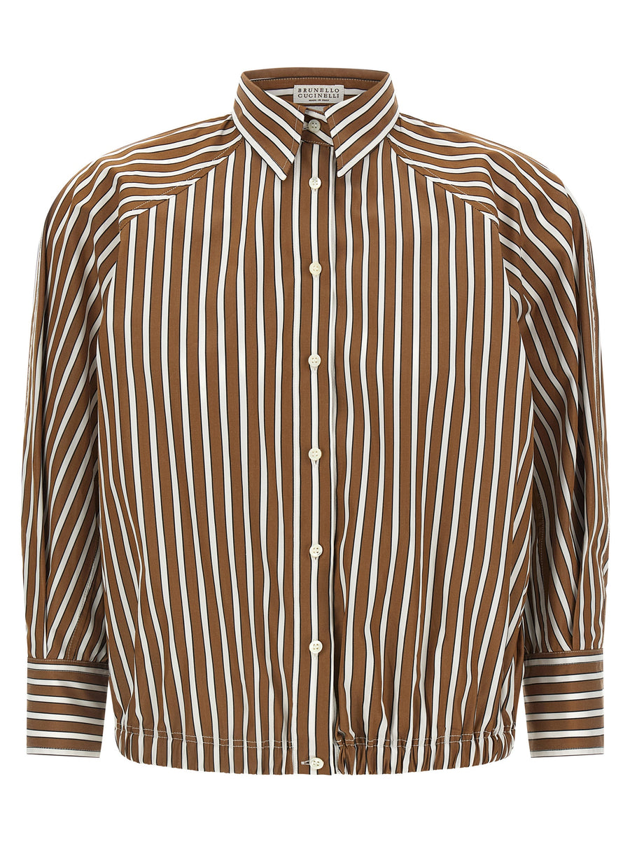Brunello Cucinelli 100% cotton shirt in brown
