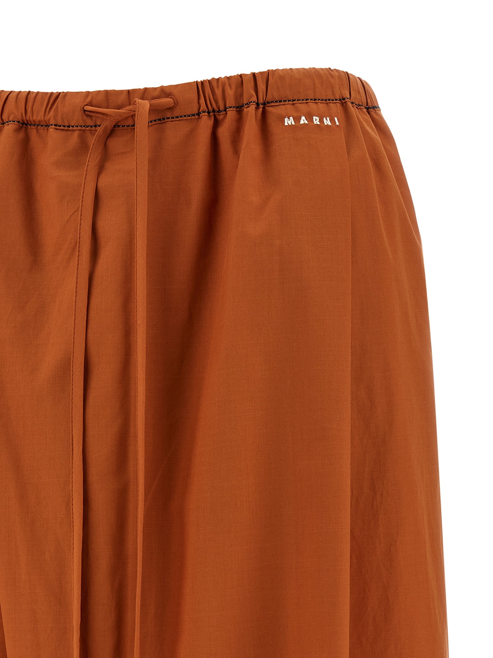 Marni 100% cotton pants in orange — view 3
