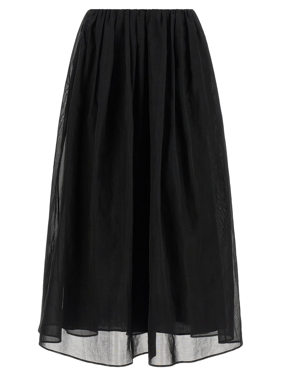 Brunello Cucinelli 100% cotton skirt in black