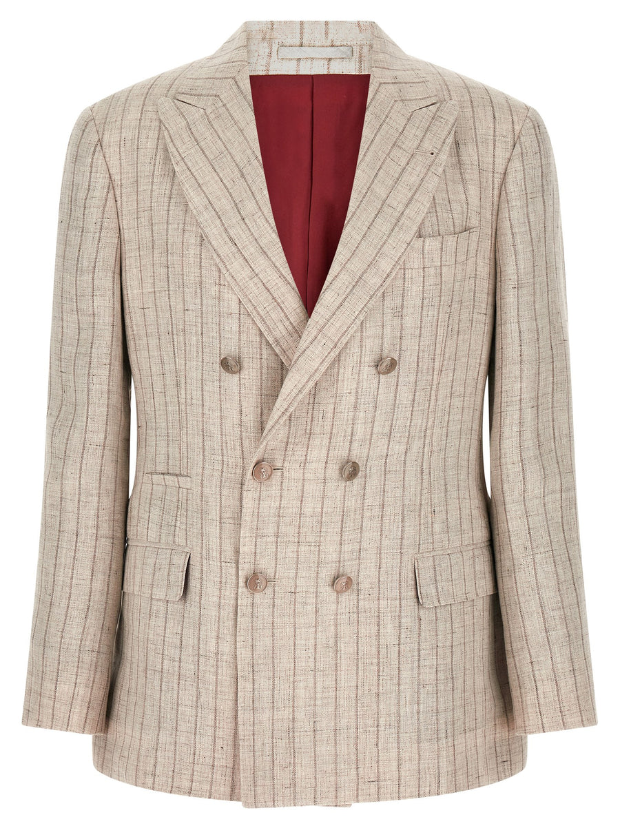 Brunello Cucinelli 100% Linen blazer in gray