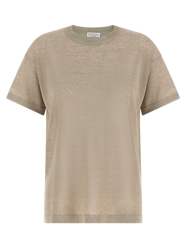 Brunello Cucinelli 85% Linen sweater in beige