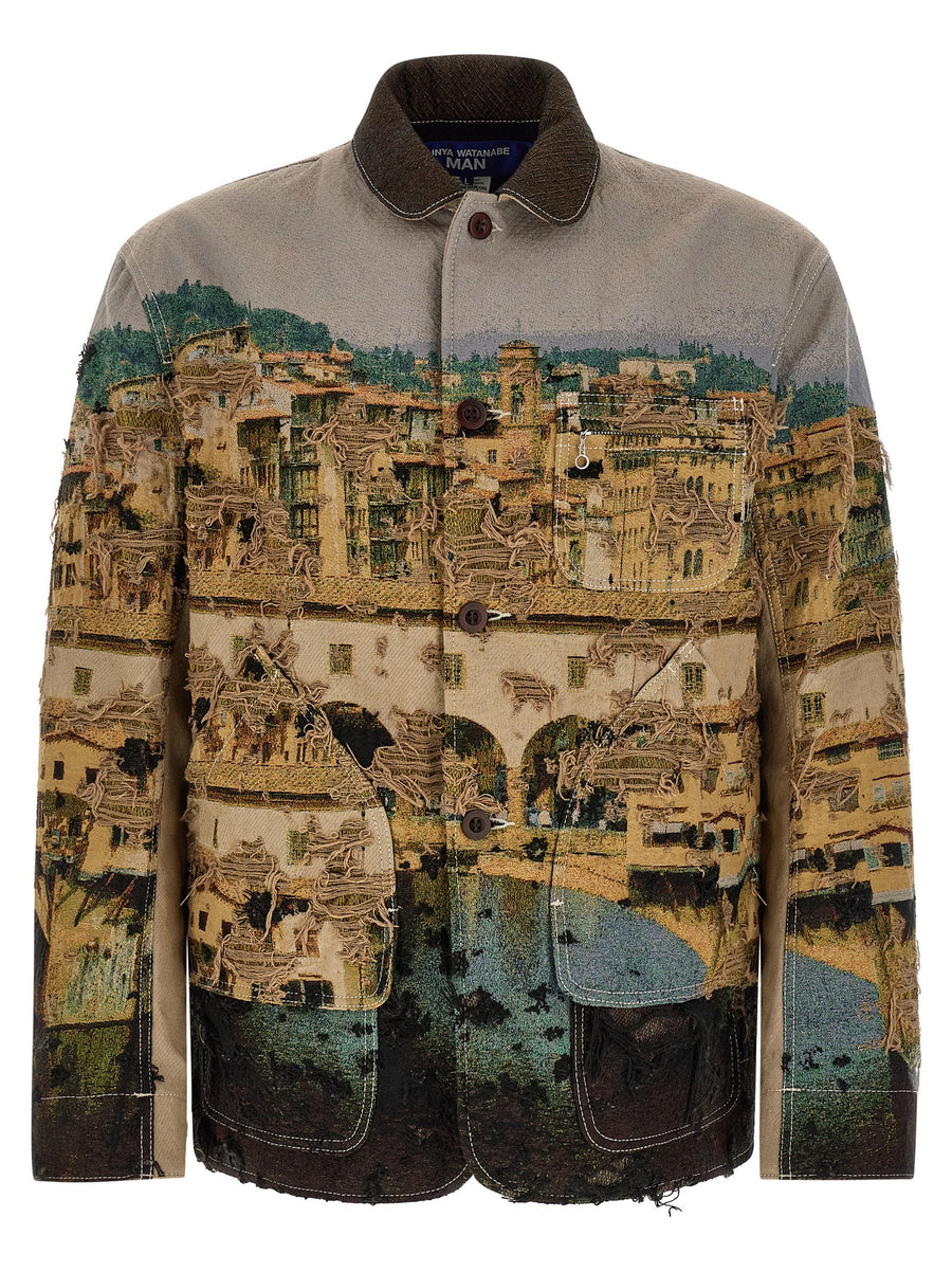 Junya Watanabe 78% polyester jacket in multicolor