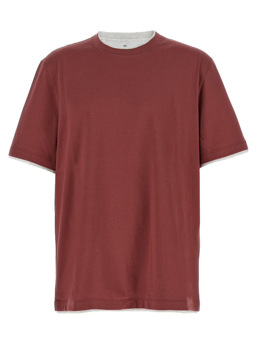 Brunello Cucinelli 100% Cotton t-shirt in red