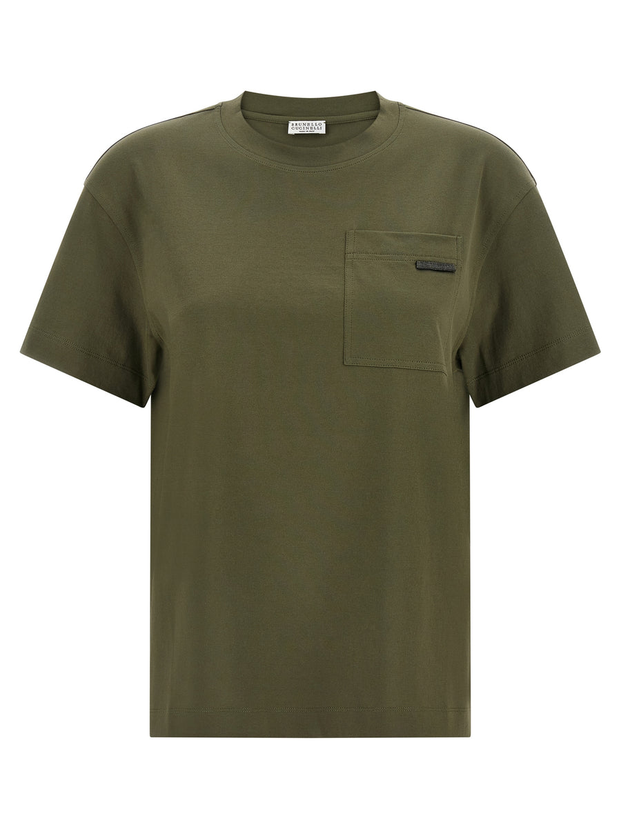 Brunello Cucinelli 100% Cotton t-shirt in green