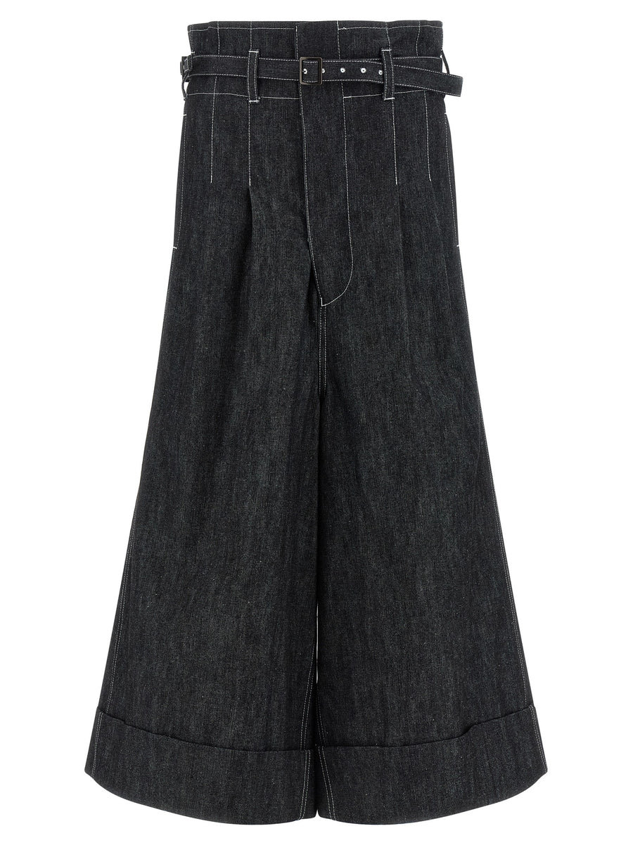 Junya Watanabe 100% cotton bermuda shorts in black