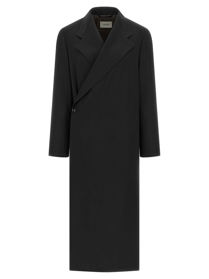 Lemaire 100% Wool coat in black