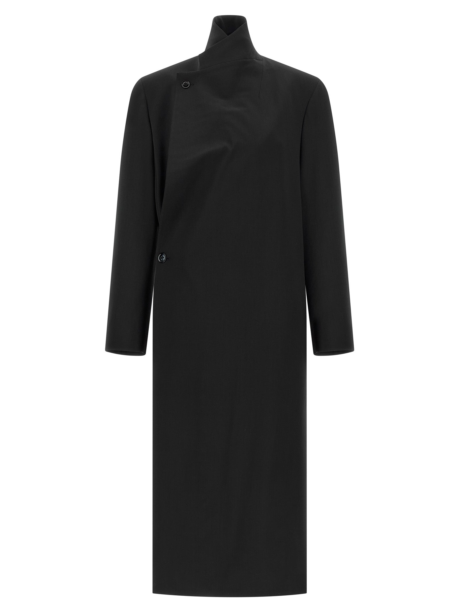 Lemaire 100% Wool coat in black — view 2