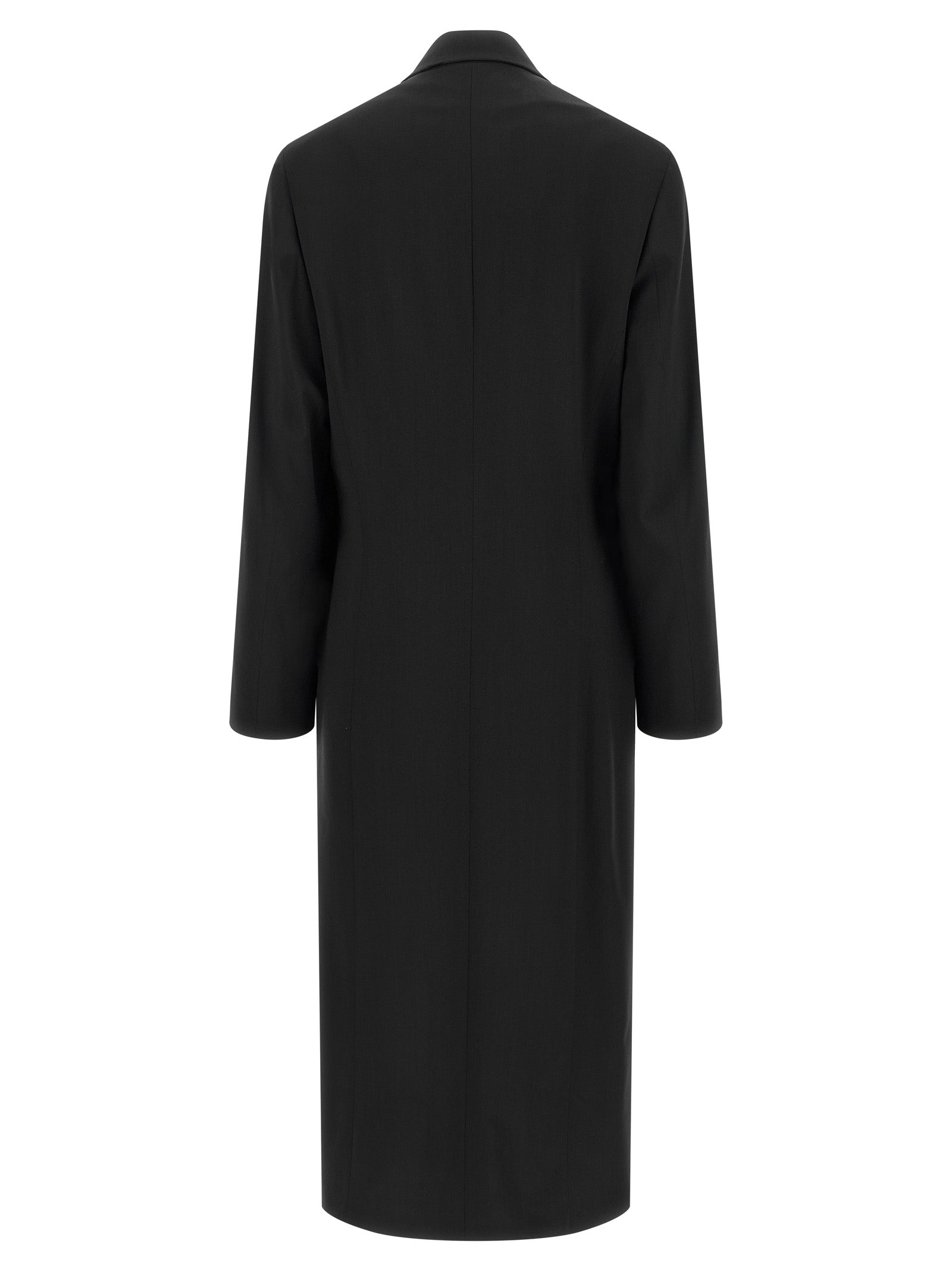 Lemaire 100% Wool coat in black — view 3