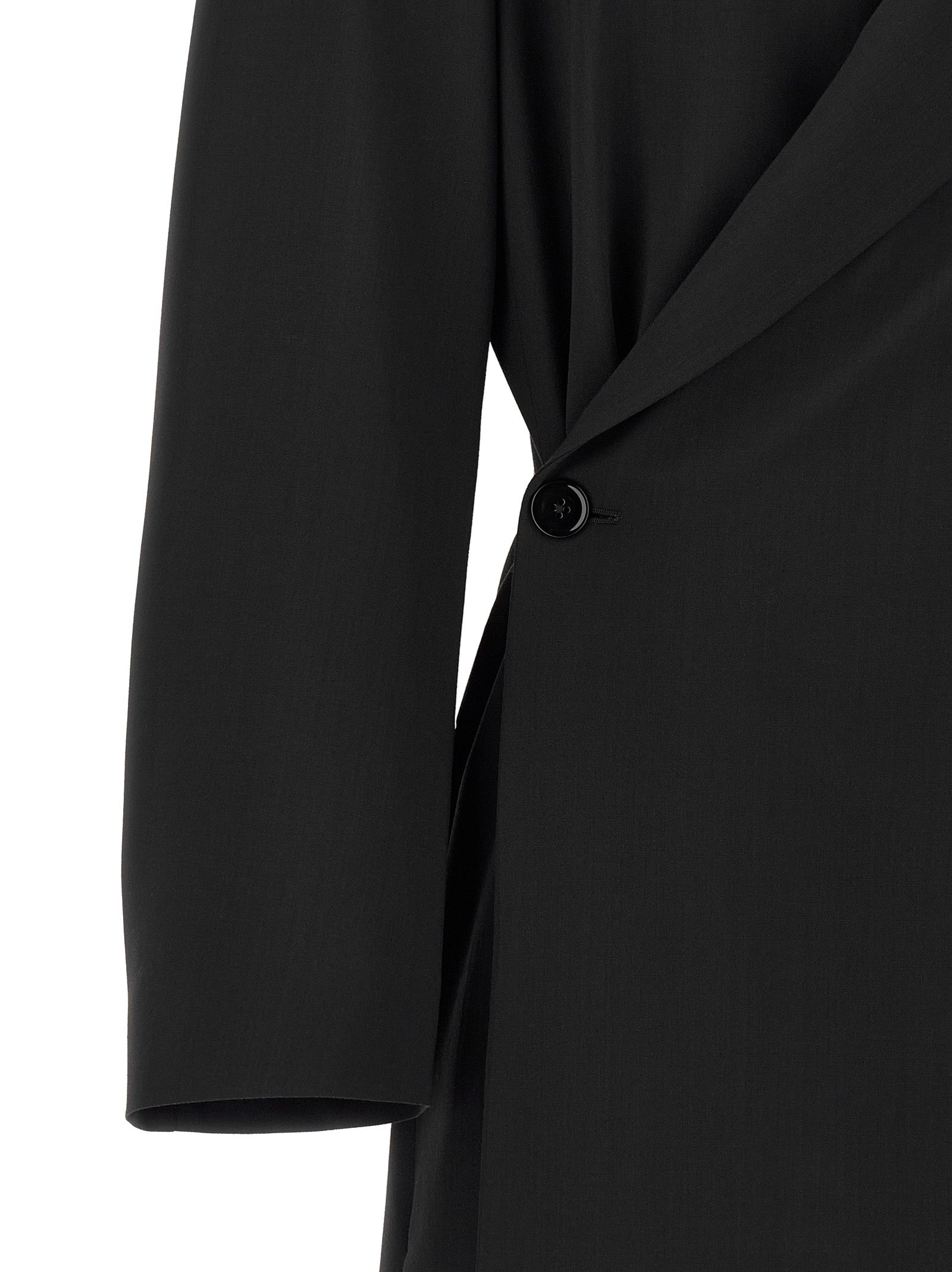 Lemaire 100% Wool coat in black — view 5