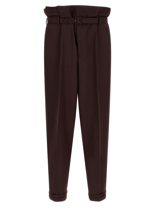 Saint Laurent 100% Wool trousers in purple