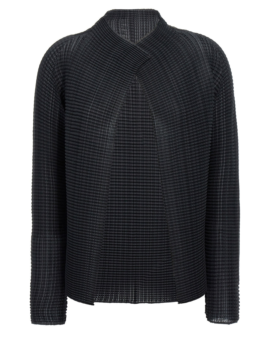 Issey Miyake 100% recycled polyester cardigan in black