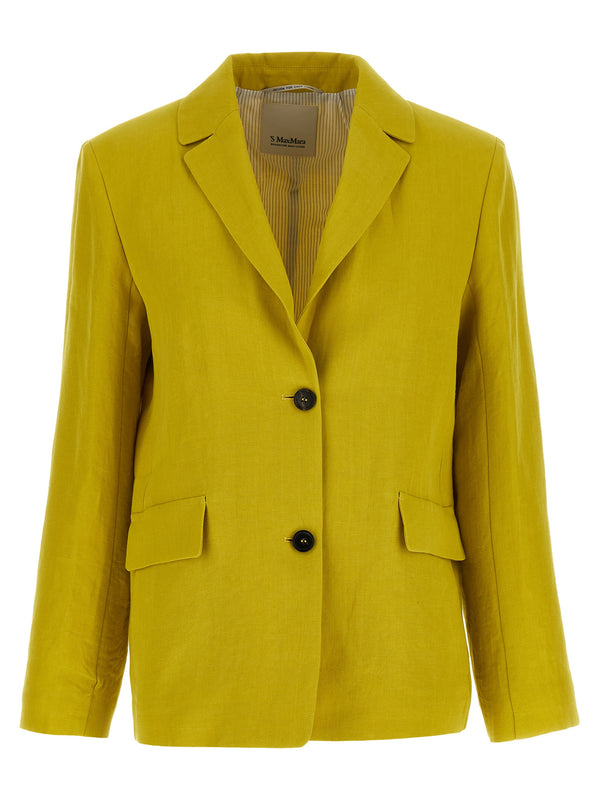 'S Max Mara 100% linen blazer in yellow