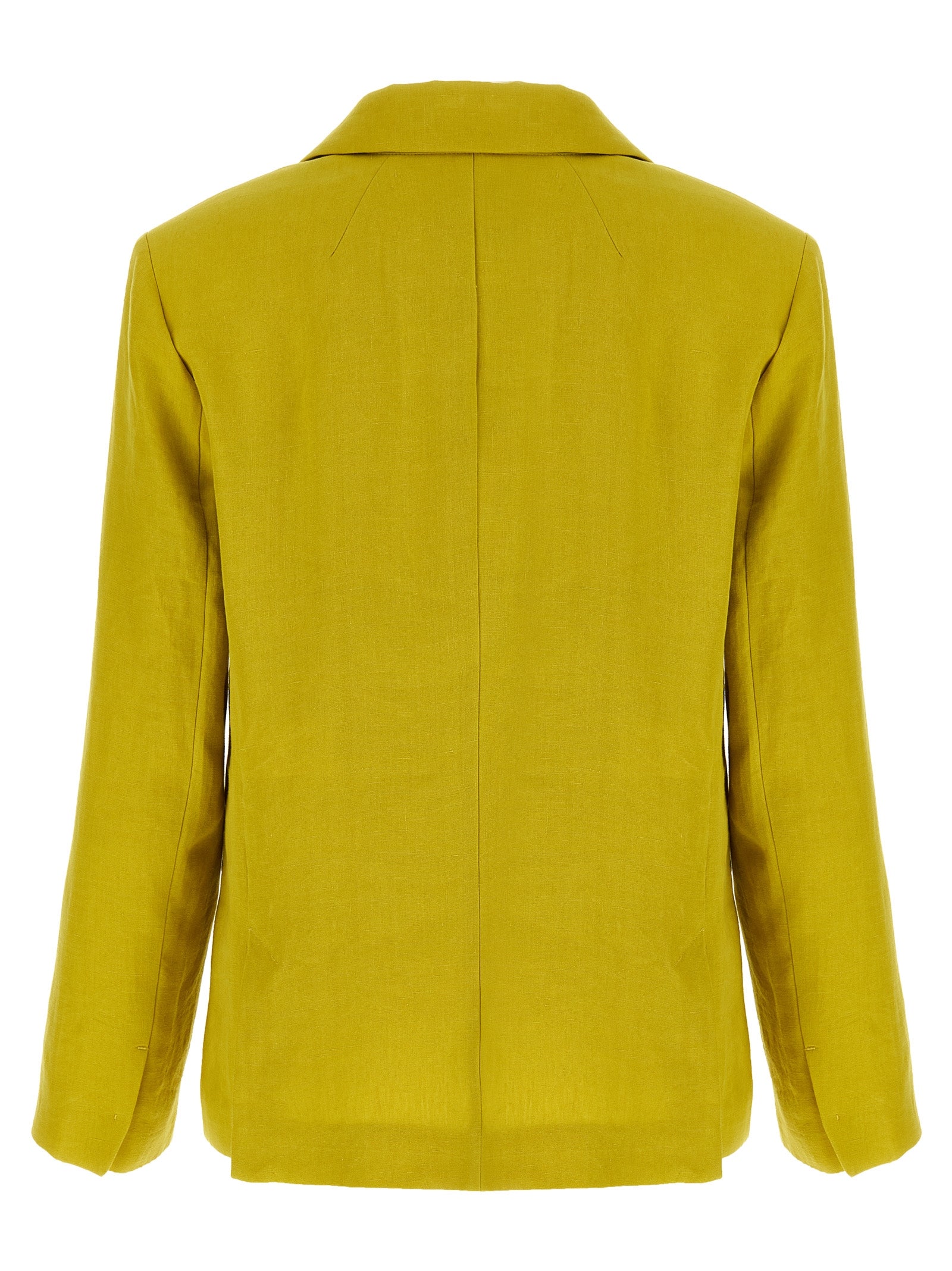 'S Max Mara 100% linen blazer in yellow — view 2